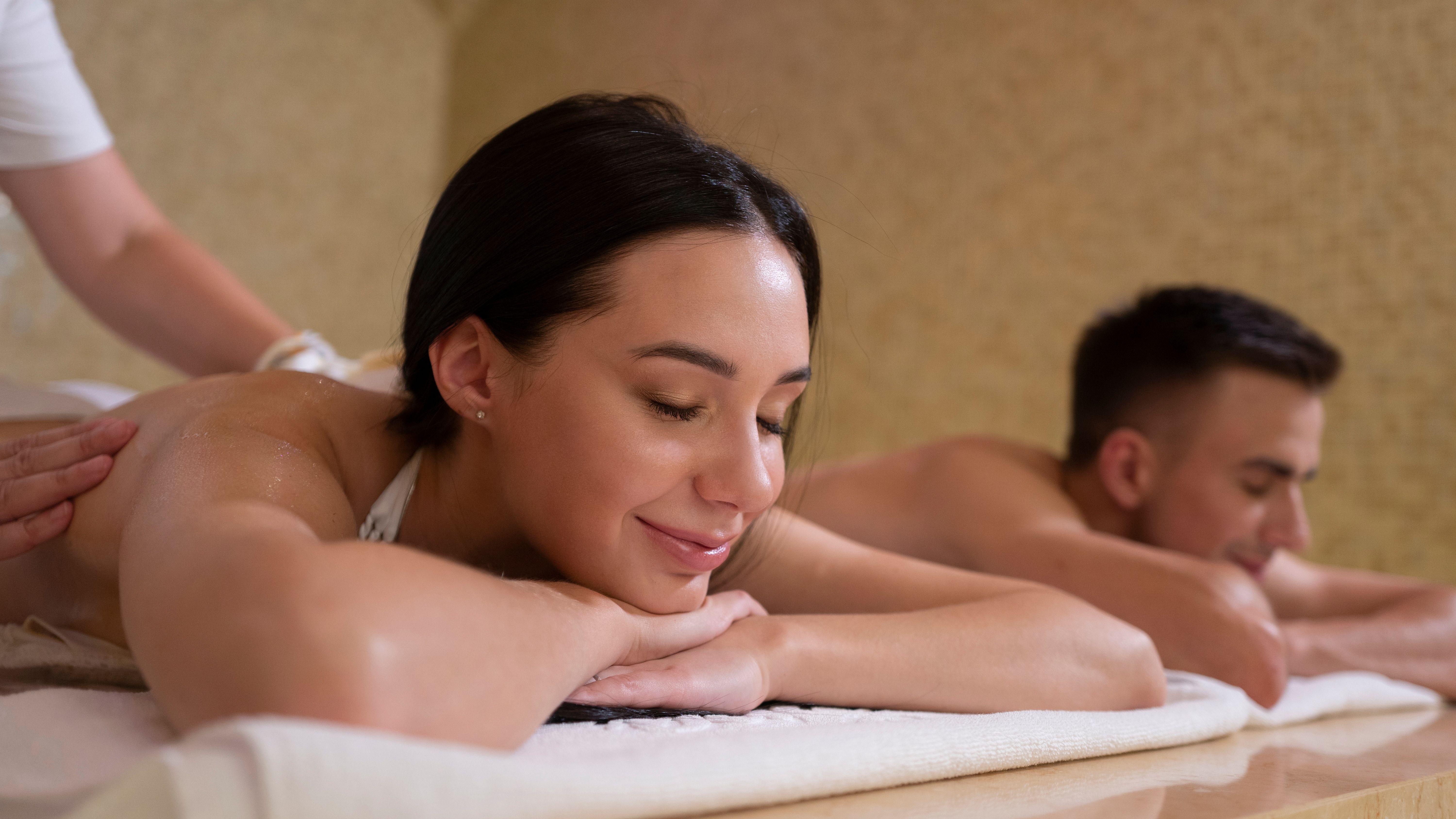 Relaxing massage therapy session